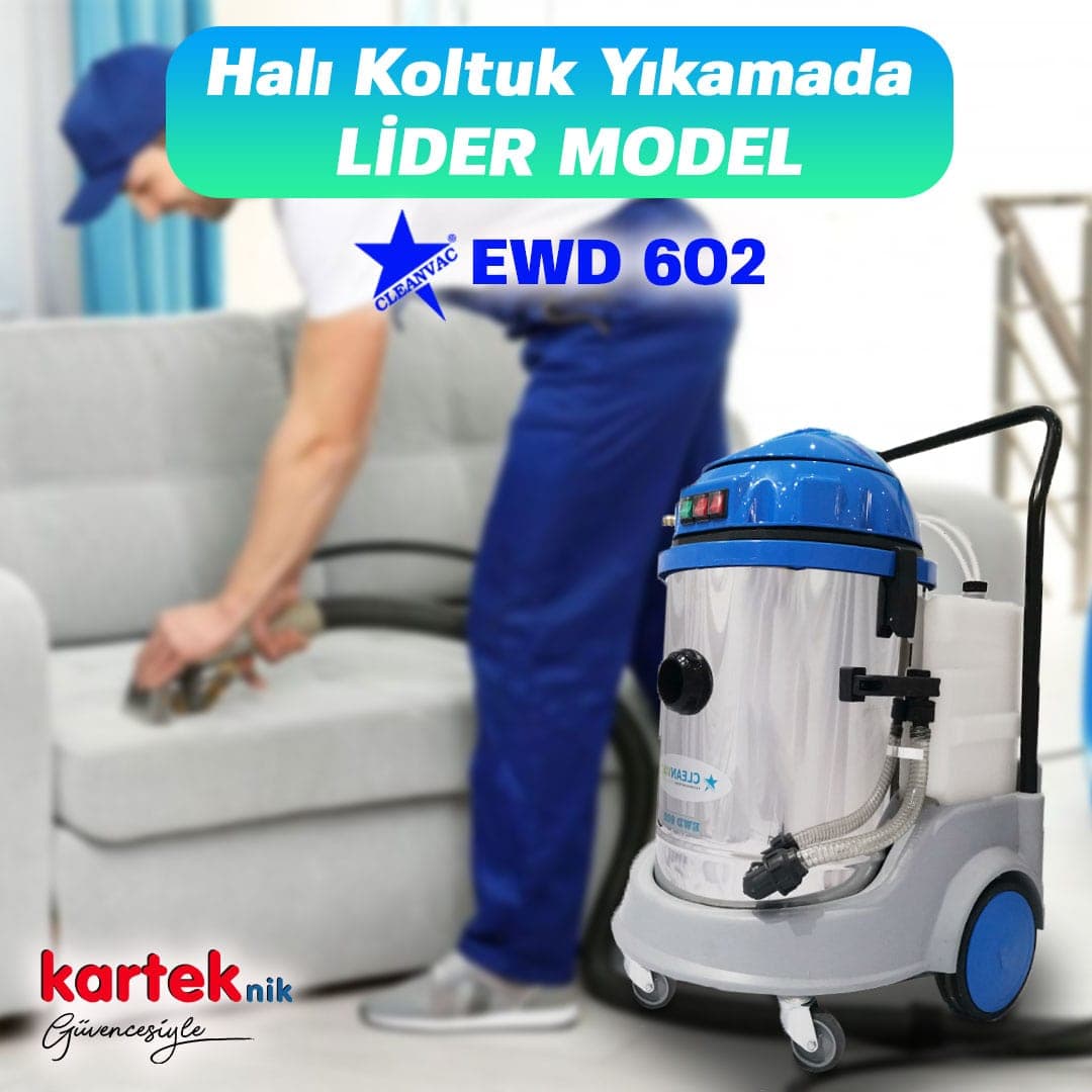 Sanayi̇ Tip 3 Motorlu Oto Kuaför Makinasi Cleanvac EWD 602