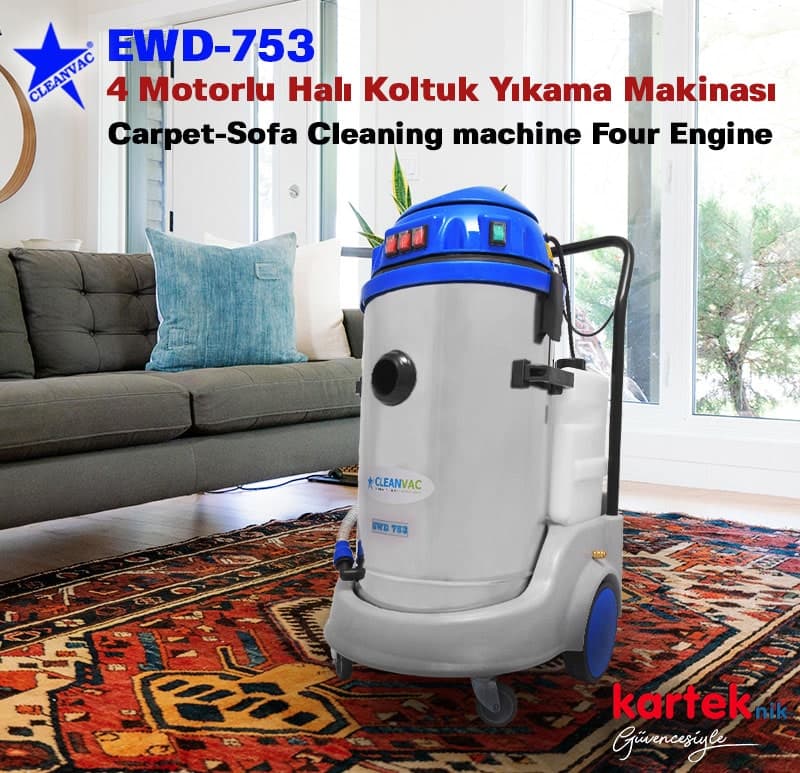 Sanayi̇ Tipi̇ Oto Kuaför Makinasi Cleanvac EWD 753